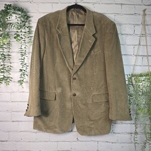 Monsieur Aldfo Men's Tan Corduroy Blazer Vintage 42R GUC